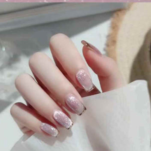 Milk Tea Crystal Stone Nail Polish | Cat Eye Gel Nail Polish