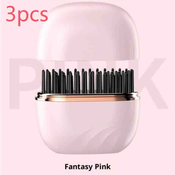 Mini Cordless Hair Straightener Brush | Wireless Hair Straightener