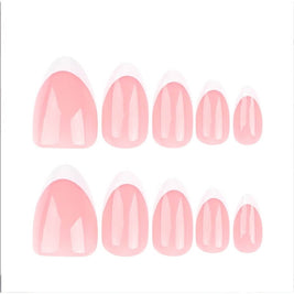 Minimalist French Tip Press On Nails | Oval French Tip Press On Nails