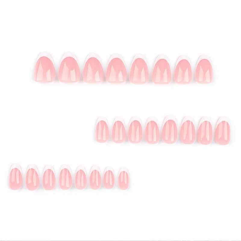 Minimalist French Tip Press On Nails | Oval French Tip Press On Nails