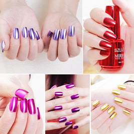 Mirror Metal Color Silver Nail Gel | Stainless Steel Effect Nail Polish