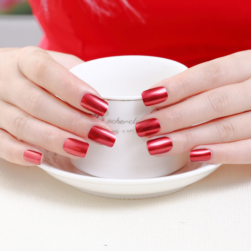 Mirror Metal Color Silver Nail Gel | Stainless Steel Effect Nail Polish