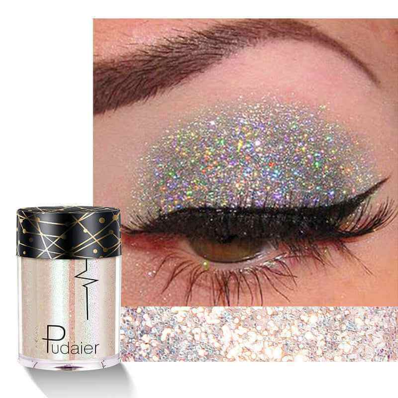 Monochrome Glitter Eyeshadow For Party Makeup | Mermaid Eyeshadow