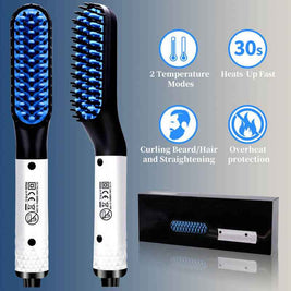 Multifunctional Hair Straightener Brush | Men’s Hair Straightener Comb