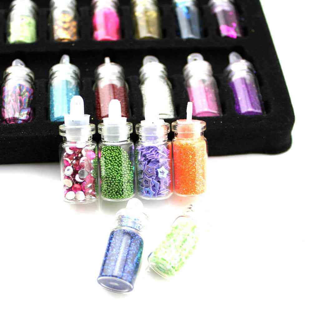 Nail Art Decoration Materials | 48 In 1 Nail Jewelry Set