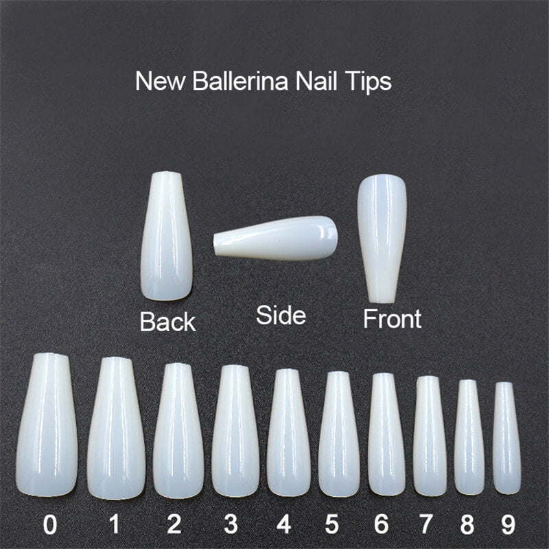 Natural Transparent Fake Nails | 500pcs Ballet Fake Nails