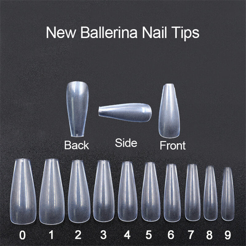 Natural Transparent Fake Nails | 500pcs Ballet Fake Nails