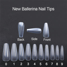 Natural Transparent Fake Nails | 500pcs Ballet Fake Nails