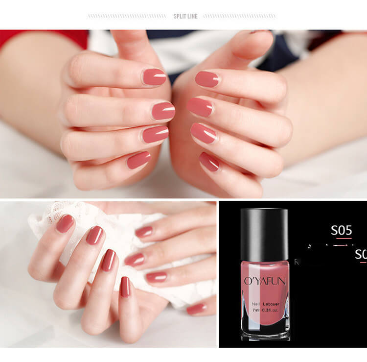 Ouyafei Nail Gel Colors With Sequins | Long Lasting Tearable Nail Polish