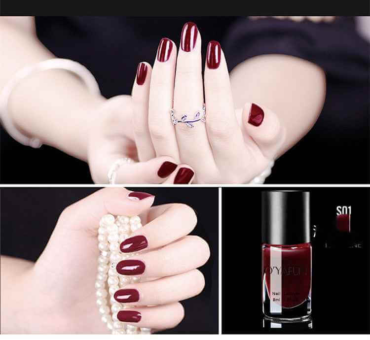 Ouyafei Nail Gel Colors With Sequins | Long Lasting Tearable Nail Polish