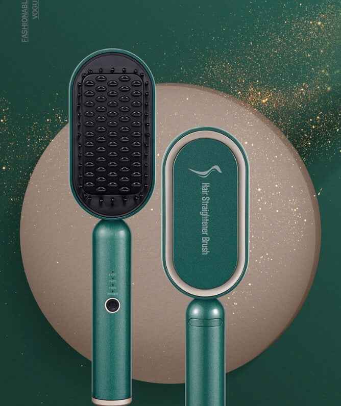 Portable Hair Straightener Brush | Easy Hair Straightening Tool