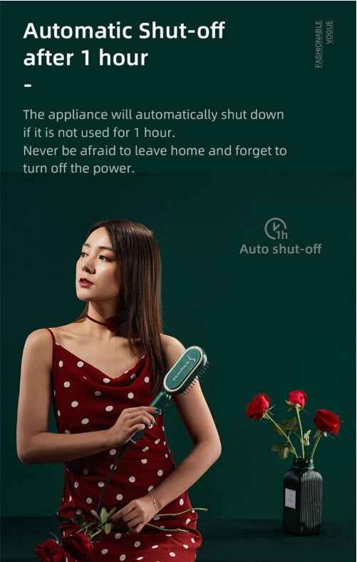 Portable Hair Straightener Brush | Easy Hair Straightening Tool