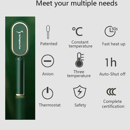Portable Hair Straightener Brush | Easy Hair Straightening Tool