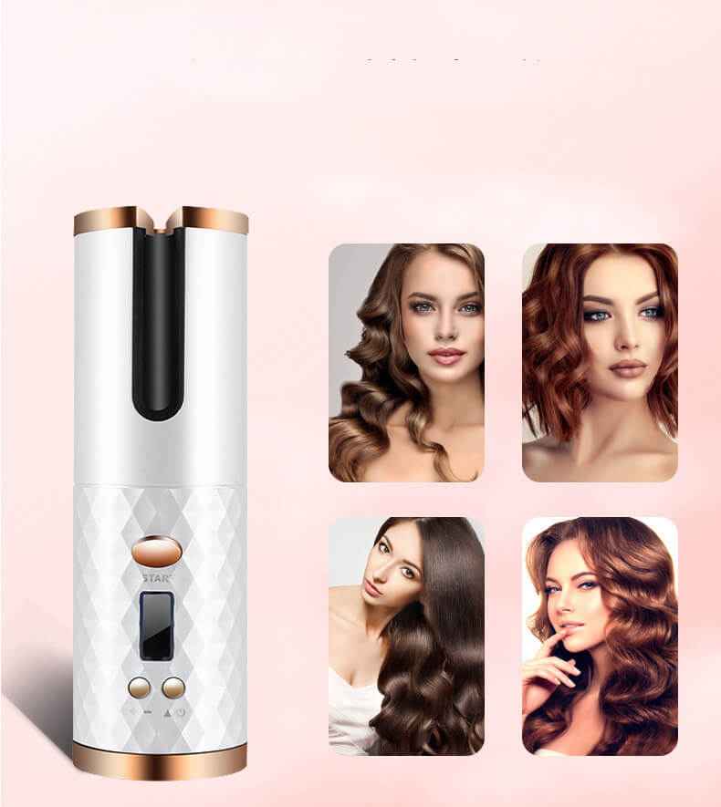 Rechargeable Automatic Hair Curler | LCD Display Hair Curler