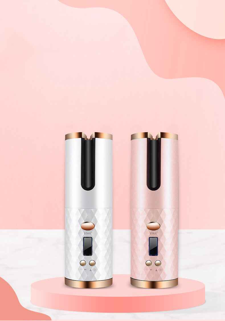 Rechargeable Automatic Hair Curler | LCD Display Hair Curler
