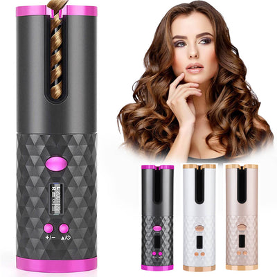 Rechargeable Automatic Hair Curler | LCD Display Hair Curler