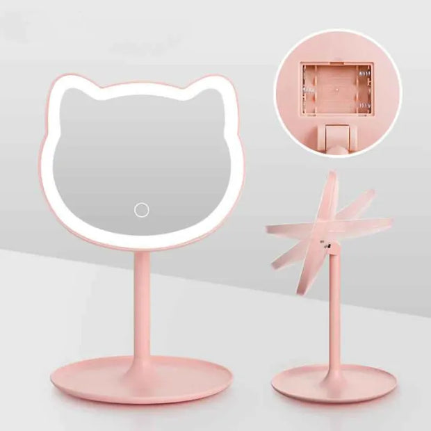 Rechargeable Mirror For College Dorm | Student Dormitory Makeup Mirror