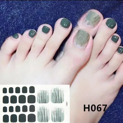 Removable Nail Stickers | Metal Toe Nail Art Stickers