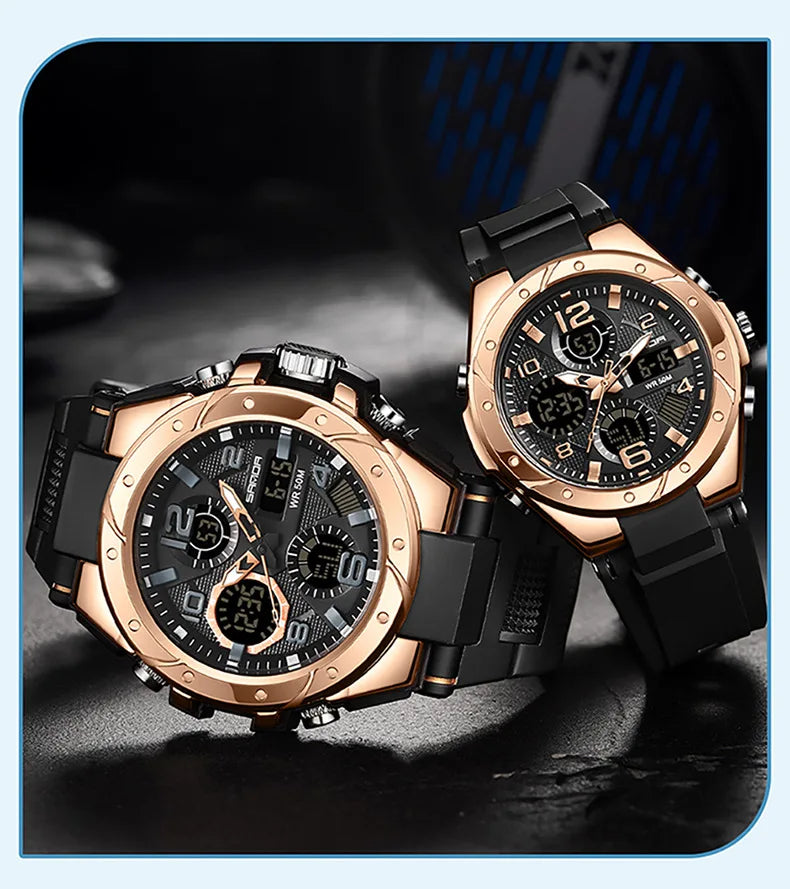 SANDA Waterproof Sports Watch Digital Couple Outdoor