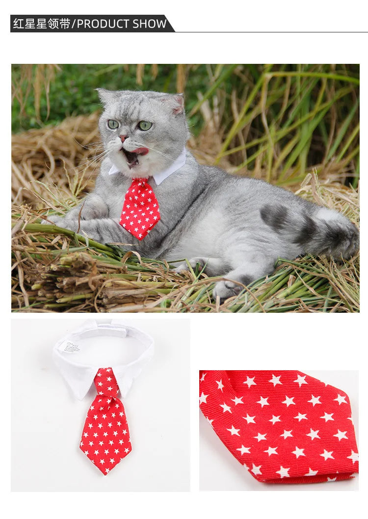 Dog Tuxedo Bow Tie Collar Formal Wedding Pet Accessory