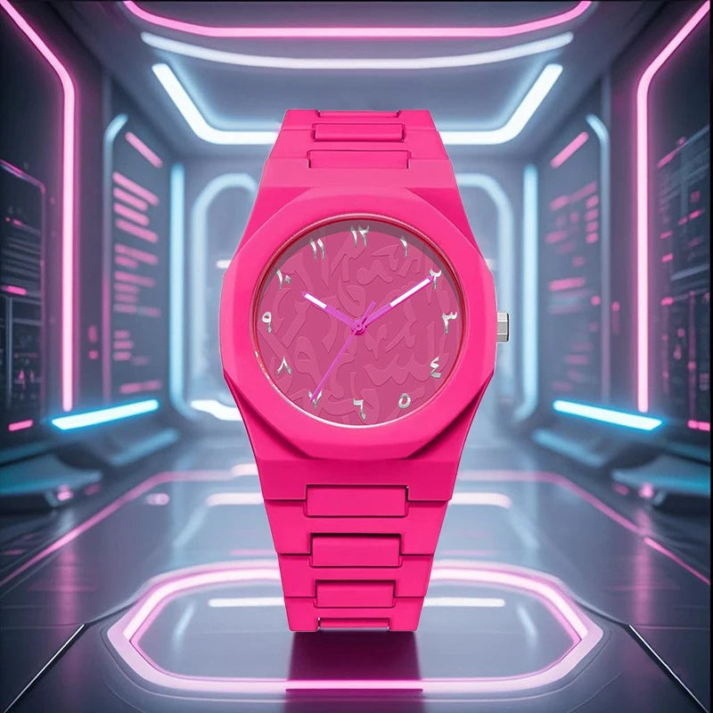 Fashion Quartz Wristwatch Unisex Silicone Strap Watch