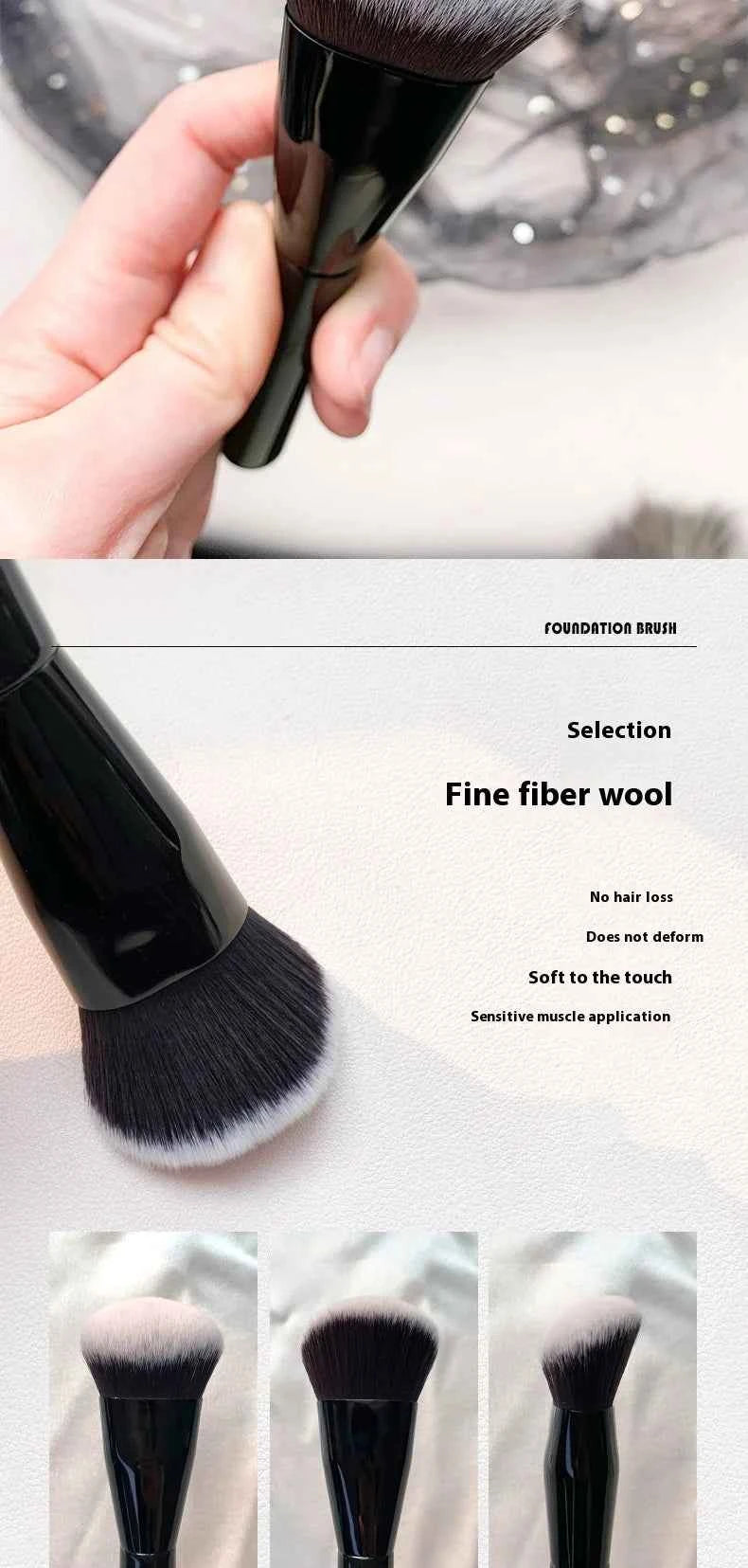 Professional Liquid Foundation Brush Foundation BB Cream Brush Blush Brushes Make Up Tool for Blending Liquid Cream Beauty Tools