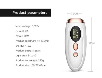 HOMEFISH Laser Epilator IPL Hair Removal For Women Body Bikini Facial 990000 Flashes Permanant Painless IPL Hair Remover Laser
