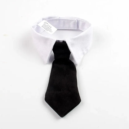 Dog Tuxedo Bow Tie Collar Formal Wedding Pet Accessory