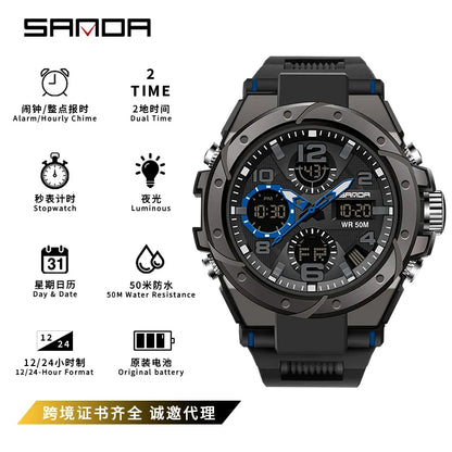 SANDA Waterproof Sports Watch Digital Couple Outdoor