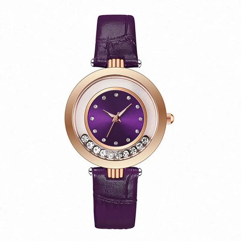 Watches For Women Female Luxury Temperament Ladies Watch Leather Belt Diamond Watch Analog Quartz Watch Reloj Mujer Montre Femme