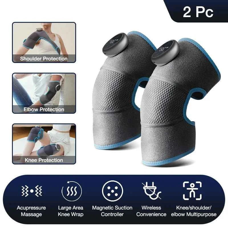 Heating Knee Massager Electric Shoulder Vibrating Massage Pad For Physiotherapy Leg Arthritis Elbow Joint Pain Relief Therapy