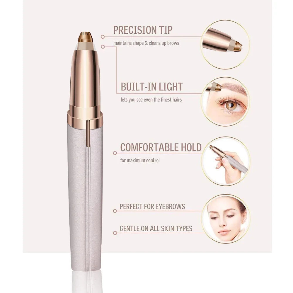 Electric Eyebrow Trimmer Eye Brow Shaper Pencil Face Hair Remover For Women Makeup Painless Automatic Eyebrow Shavers Depilator