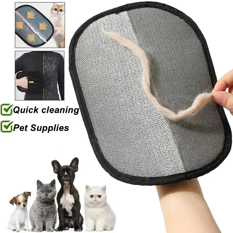 Pet hair remover glove washable reusable cleaning tool for removing fur from clothes furniture and fabrics