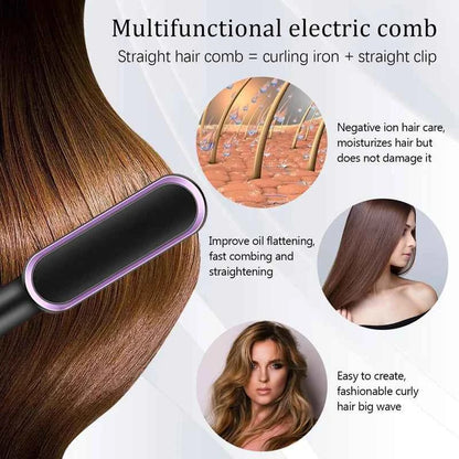 Hair Straightener Professional Quick Heated Electric Hot Comb Hair Comb Personal Care Multifunctional Hairstyle Brush