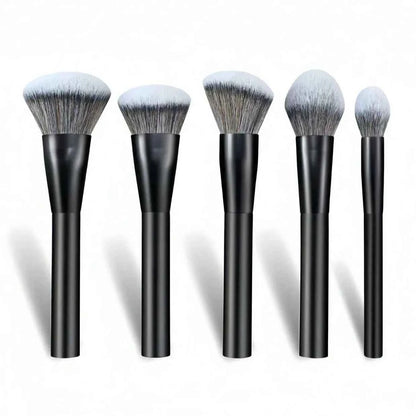 5-Piece Facial Makeup Brush Set: Foundation Brush, Powder Brush, Blush Brush, Concealer Brush, Contour Brush, Blending Brush. High-End Makeup Brushes with Oil-Sprayed Handles for a Comfortable Feel. Professional-Grade Makeup
