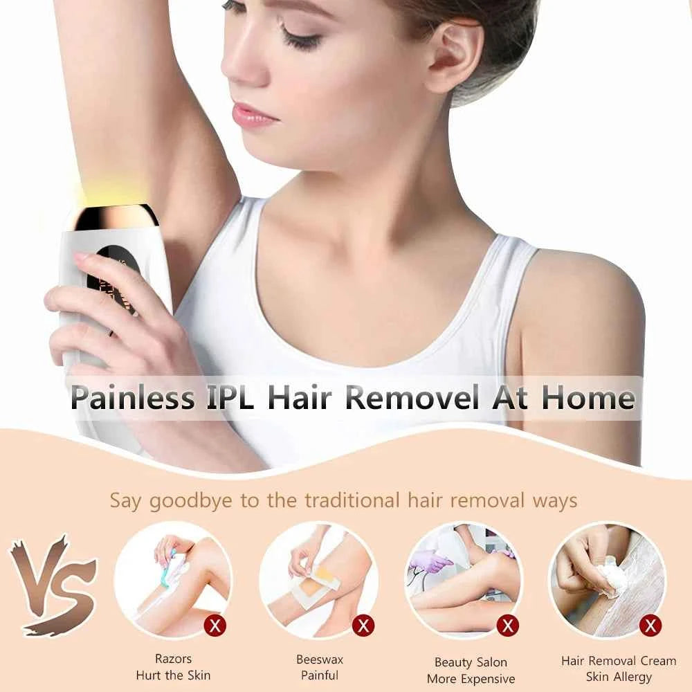 HOMEFISH Laser Epilator IPL Hair Removal For Women Body Bikini Facial 990000 Flashes Permanant Painless IPL Hair Remover Laser