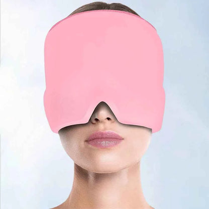 Migraine Relief Hat headache hat Gel Hot Cold Therapy Ice Cap For Relieve Pain Head Wrap Face Mask Head Massage Sleep Eye Mask