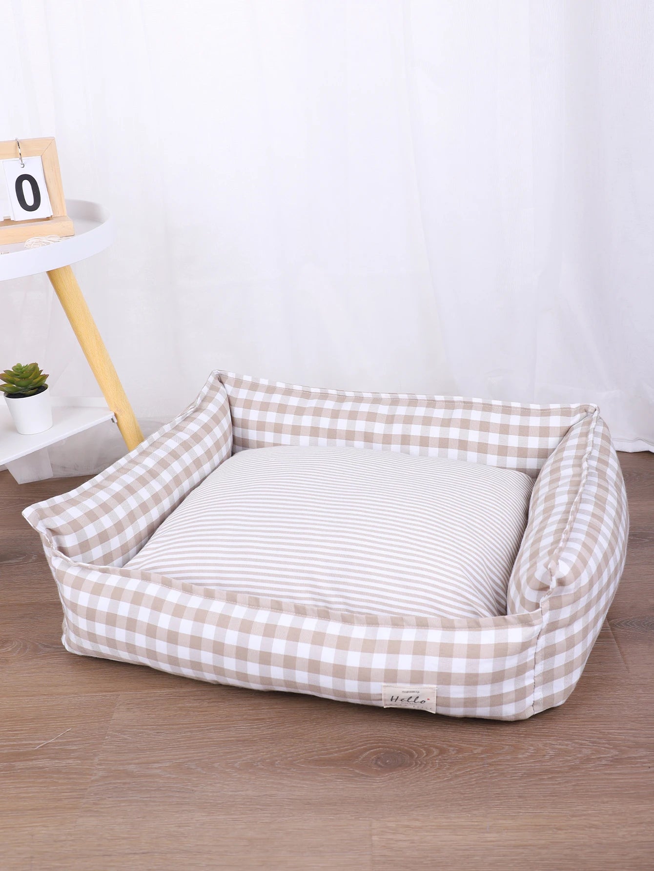 Small Dog Bed Plaid Soft Pet Sofa Cushion Mat