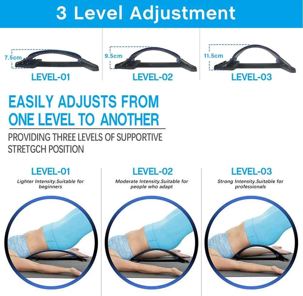 Magnetic Back Massage Muscle Relax Stretcher Posture Therapy Corrector Back Stretch Spine Stretcher Lumbar Support Pain Relief