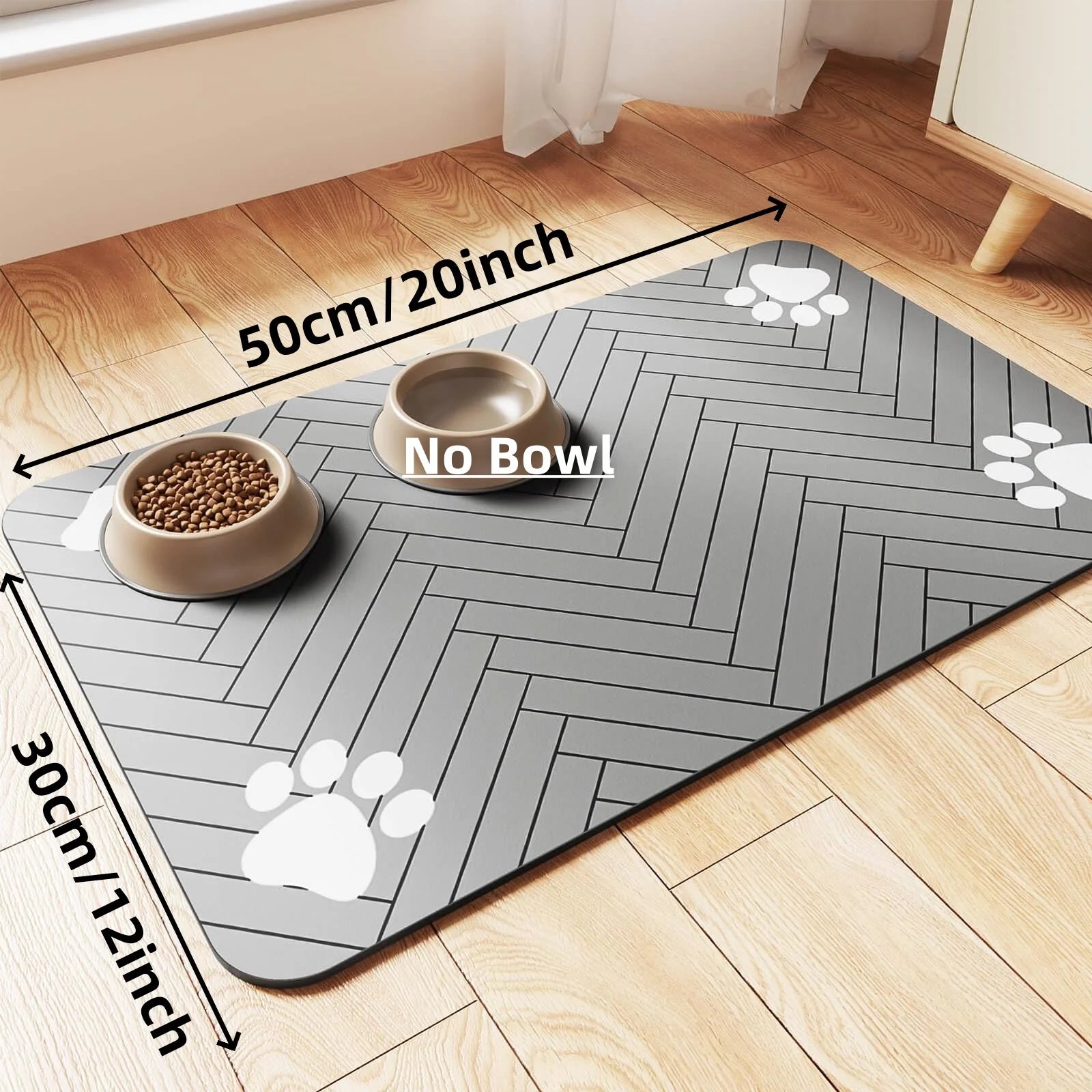 Pet Feeding Mat Waterproof Absorbent Non Slip Dog Cat