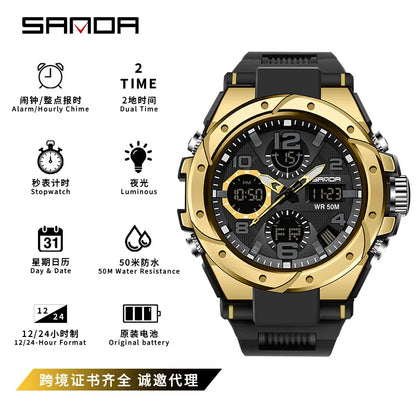 SANDA Waterproof Sports Watch Digital Couple Outdoor