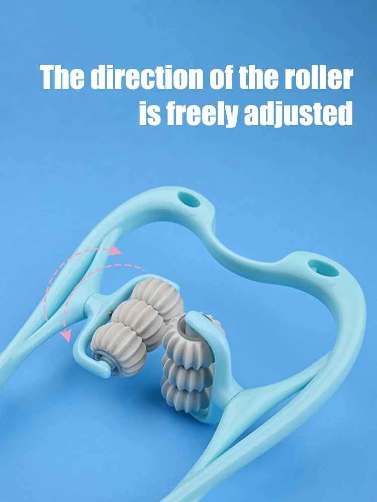 Six-Wheel Manual Cervical Massager for Neck Back Waist - Muscle Tension Relief And Relaxation Rolling Therapeutic Tool