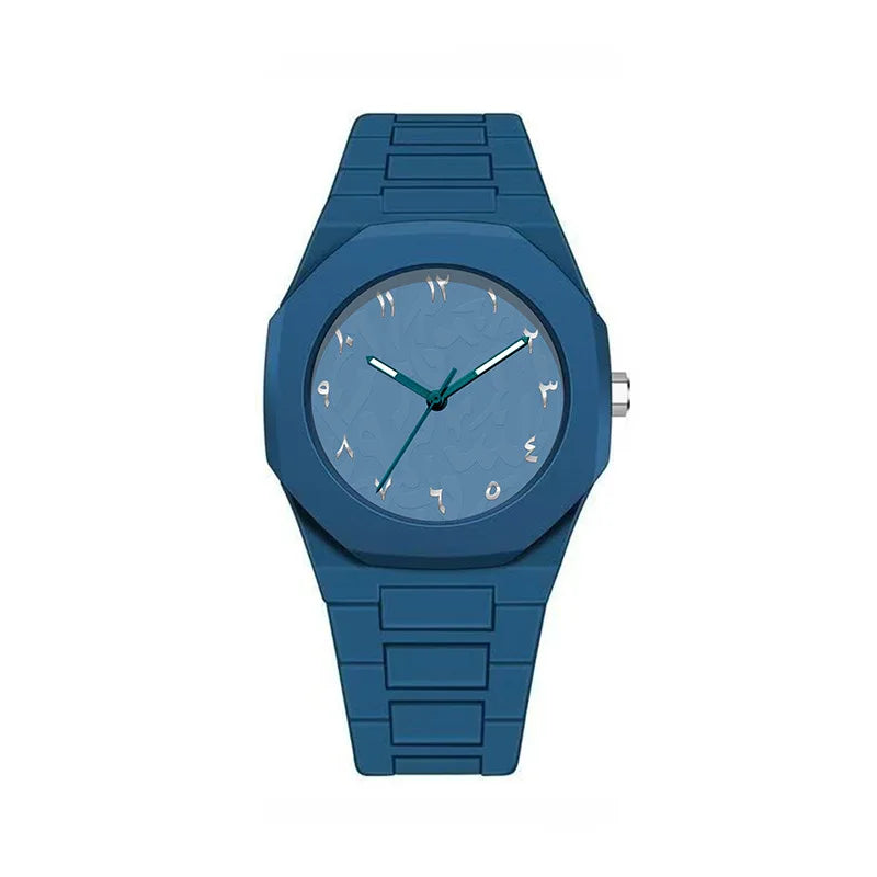 Fashion Quartz Wristwatch Unisex Silicone Strap Watch