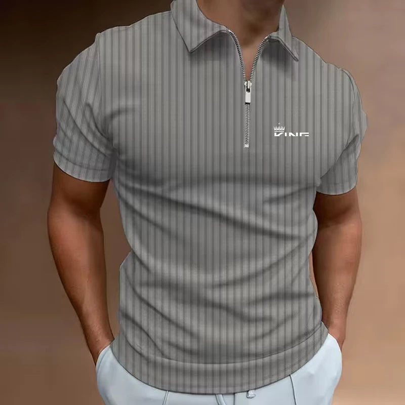 Polo Shirts Men Light luxury Brand PoloShirt,Summer Short Sleeve Tee Shirt Fashion Tops Quality Clothes Golf Wear Polyester