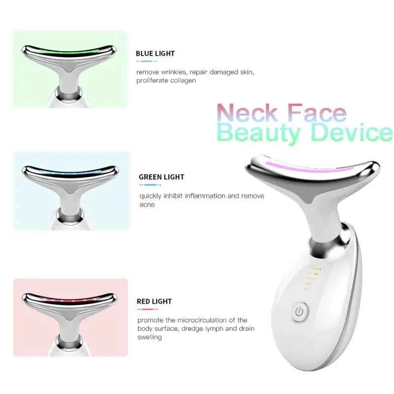 EMS Neck Face Lifter Neck Face Lifting Massager Skin Tighten Device Led Photon Therapy Anti Wrinkle Double Chin Remover