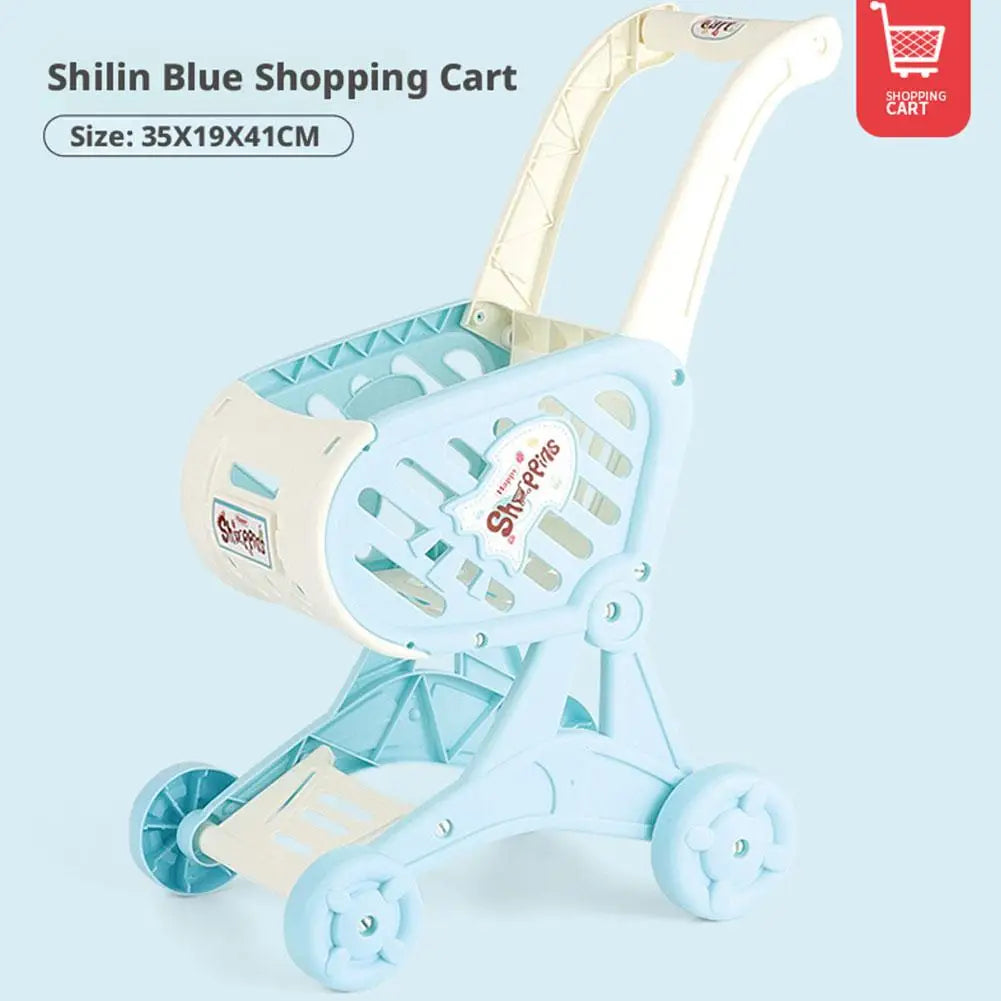 Kids Shopping Cart Toy Supermarket Pretend Play Trolley
