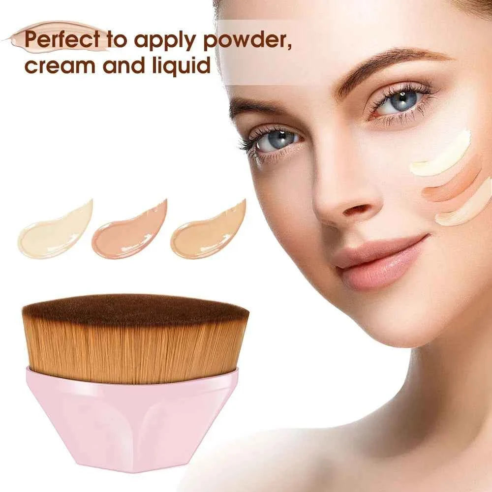 2-piece set of makeup tools: foundation brush, concealer brush, soft bristle brush, convertible makeup brush