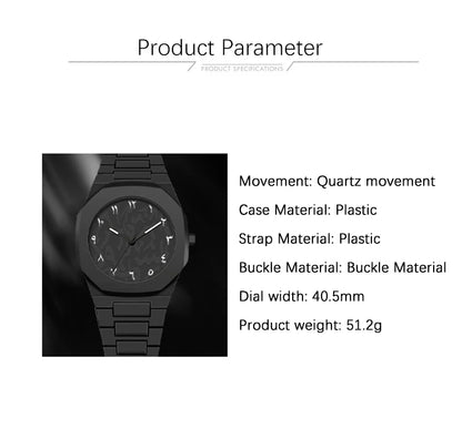 Fashion Quartz Wristwatch Unisex Silicone Strap Watch