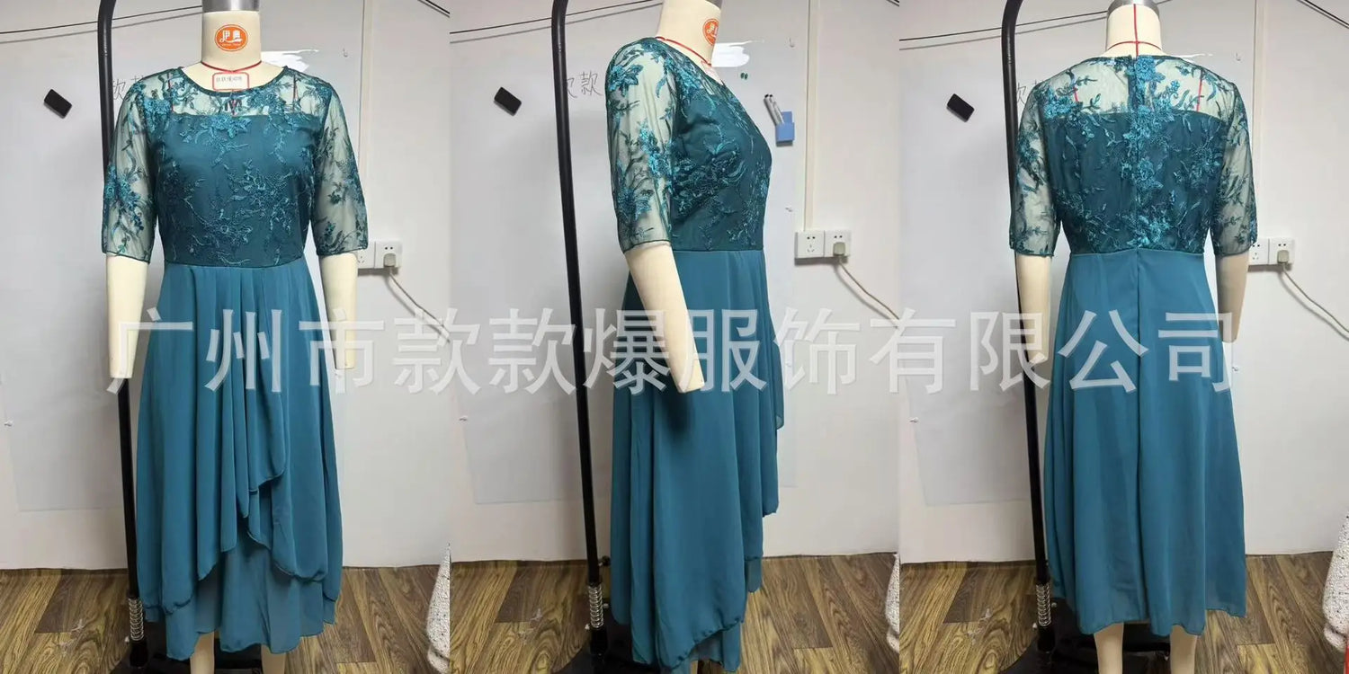Evening Dress Vestidos Dresses 2025 Woman Elegant Temperament Gentle SlimI Irregular Solid Color Fashion Banquet Chiffon French