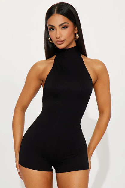 Sexy Jumpsuits For Woman Jumpsuit Rompers Playsuits Bodysuits Hot Girl Style Simple All-match Slim Backless Neck Halter Leace-up